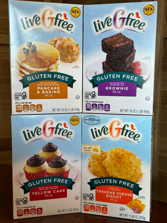 Aldi LiveGFree Baking Brand Bundle- 4 flavors/boxes
