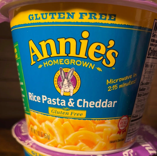 Annie’s Rice Pasta and Cheddar in a cup - Gluten-FreeDelivery.com